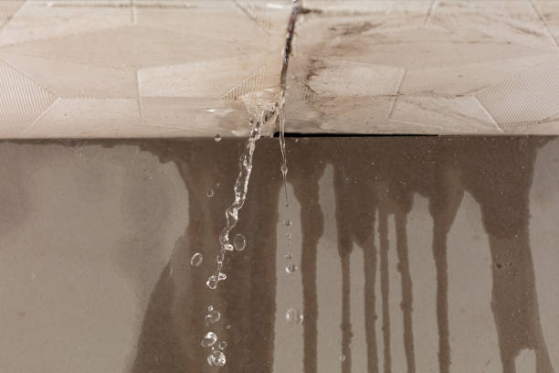 Professional Sewage Cleanup technician working in Aurora, ME